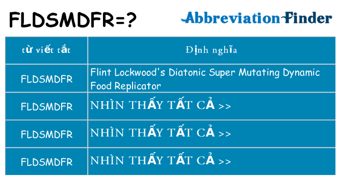 fldsmdfr hiện những gì đứng cho