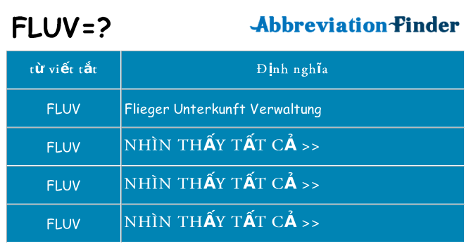 fluv hiện những gì đứng cho
