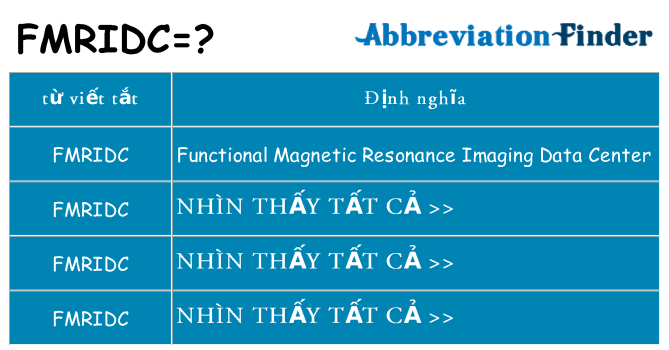 fmridc hiện những gì đứng cho