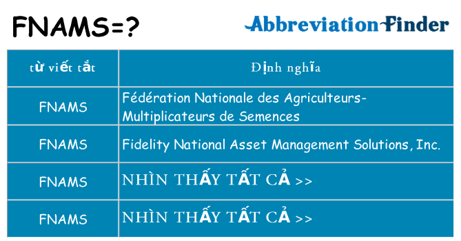 fnams hiện những gì đứng cho