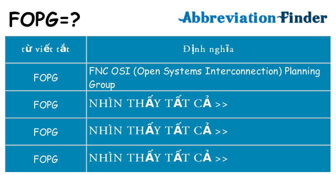 fopg hiện những gì đứng cho