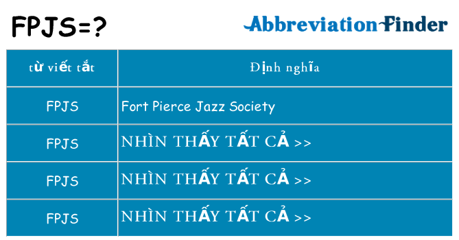fpjs hiện những gì đứng cho