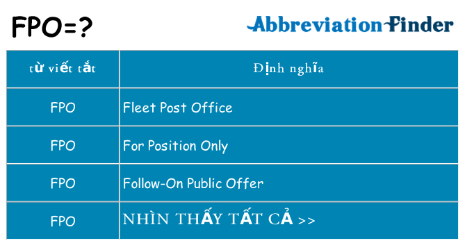 fpo hiện những gì đứng cho