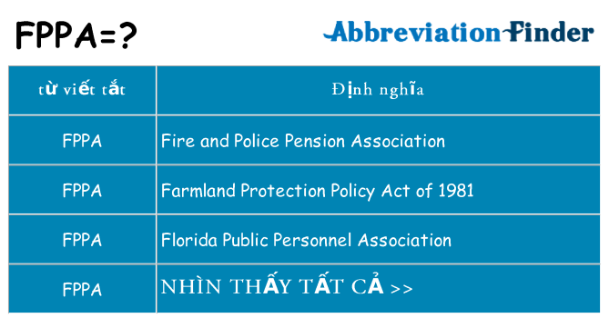 fppa hiện những gì đứng cho