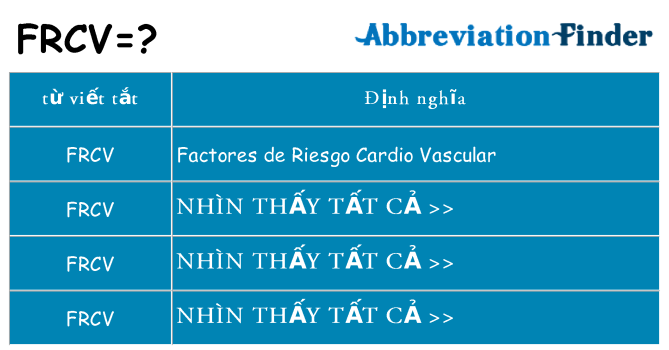 frcv hiện những gì đứng cho