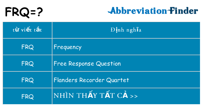 frq hiện những gì đứng cho