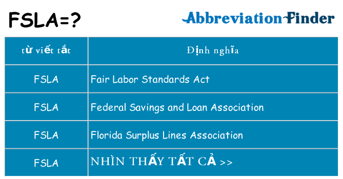 fsla hiện những gì đứng cho