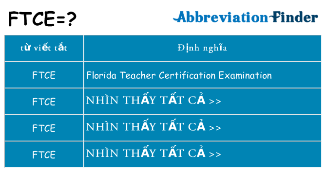 ftce hiện những gì đứng cho