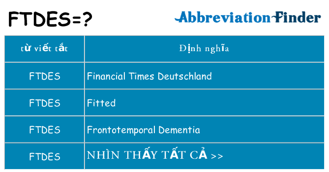 ftdes hiện những gì đứng cho