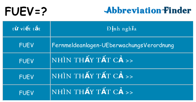 fuev hiện những gì đứng cho