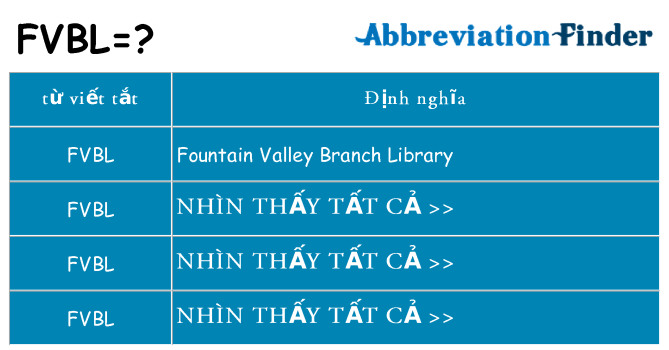 fvbl hiện những gì đứng cho