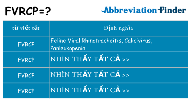 fvrcp hiện những gì đứng cho