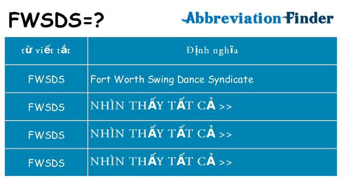 fwsds hiện những gì đứng cho