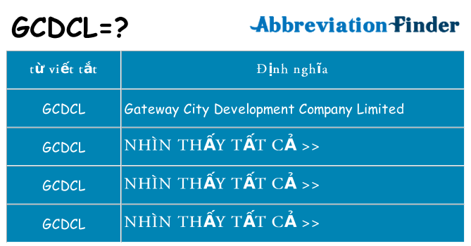 gcdcl hiện những gì đứng cho