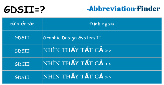 gdsii hiện những gì đứng cho