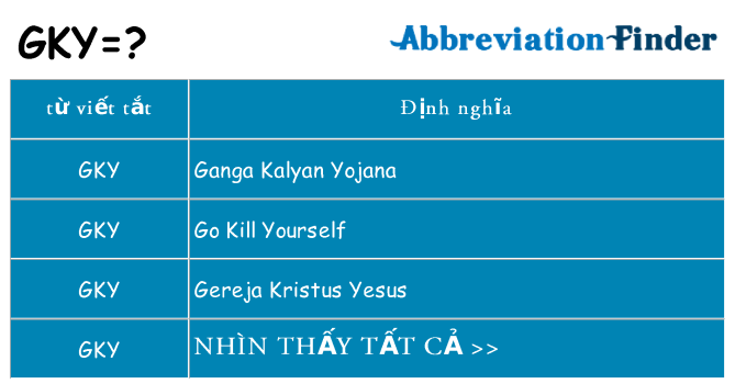 gky hiện những gì đứng cho