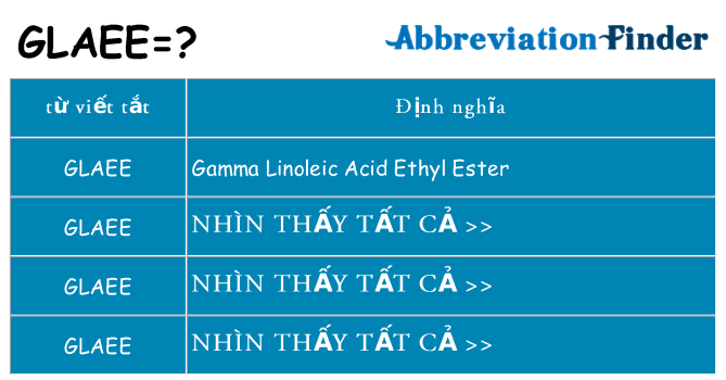 glaee hiện những gì đứng cho