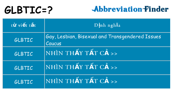 glbtic hiện những gì đứng cho