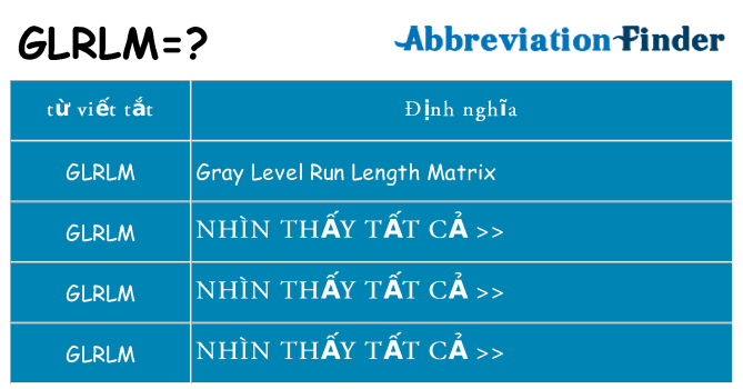 glrlm hiện những gì đứng cho