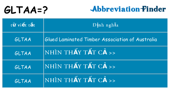 gltaa hiện những gì đứng cho