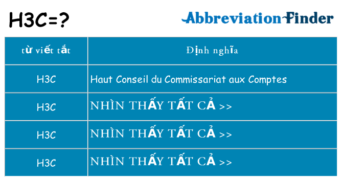 h3c hiện những gì đứng cho