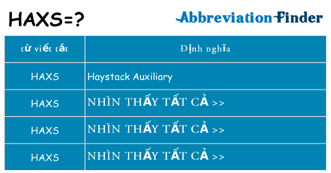haxs hiện những gì đứng cho