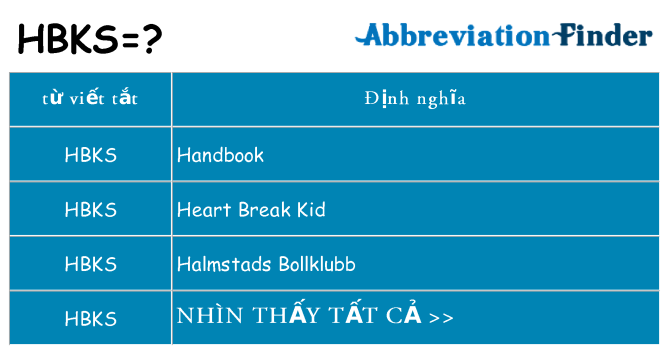 hbks hiện những gì đứng cho