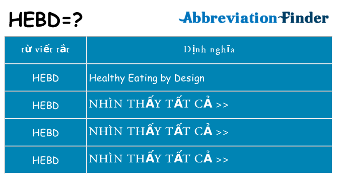 hebd hiện những gì đứng cho