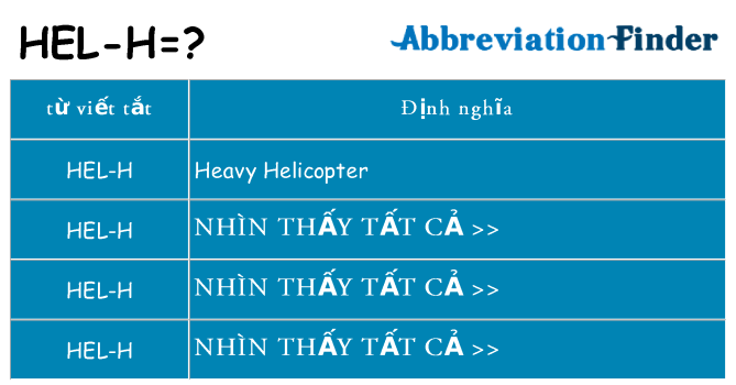 hel-h hiện những gì đứng cho