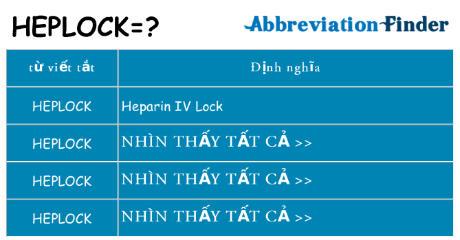 heplock hiện những gì đứng cho