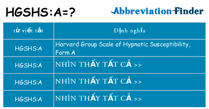 hgshsa hiện những gì đứng cho