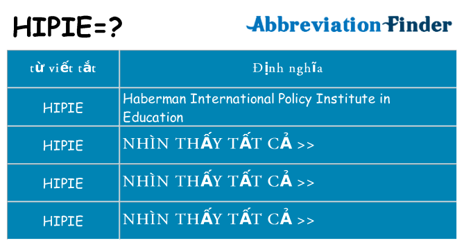 hipie hiện những gì đứng cho