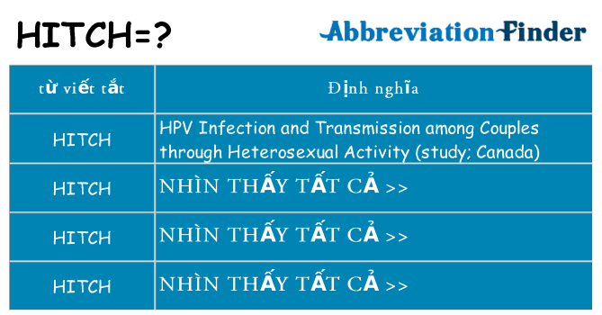 hitch hiện những gì đứng cho