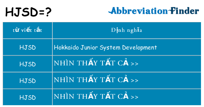 hjsd hiện những gì đứng cho