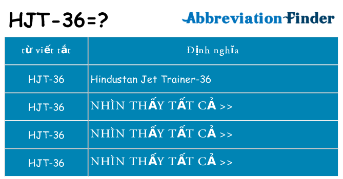 hjt-36 hiện những gì đứng cho