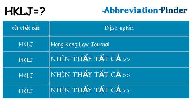 hklj hiện những gì đứng cho