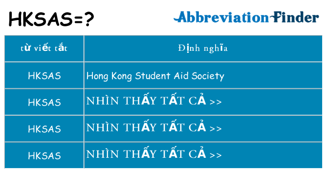 hksas hiện những gì đứng cho
