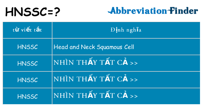hnssc hiện những gì đứng cho