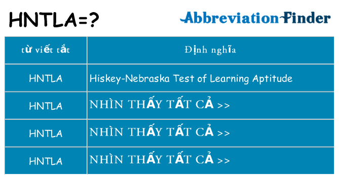 hntla hiện những gì đứng cho