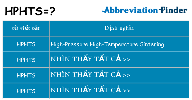 hphts hiện những gì đứng cho