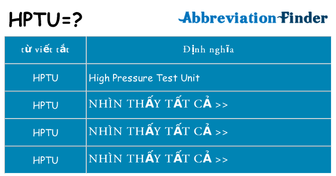 hptu hiện những gì đứng cho