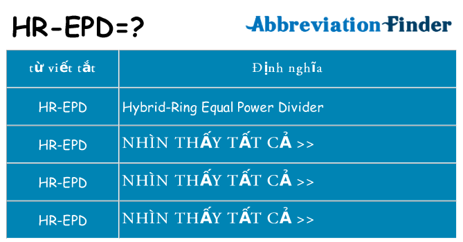 hr-epd hiện những gì đứng cho
