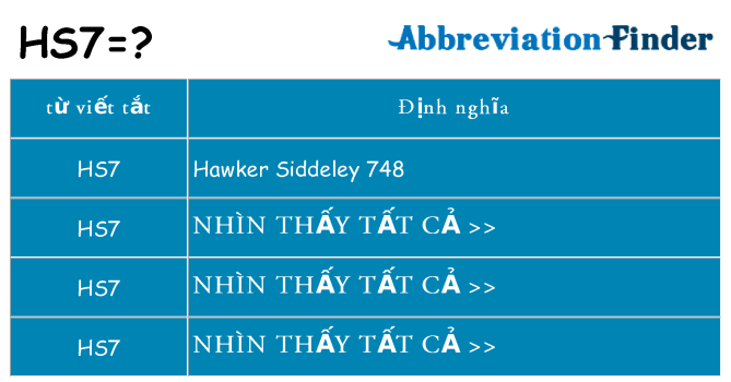 hs7 hiện những gì đứng cho
