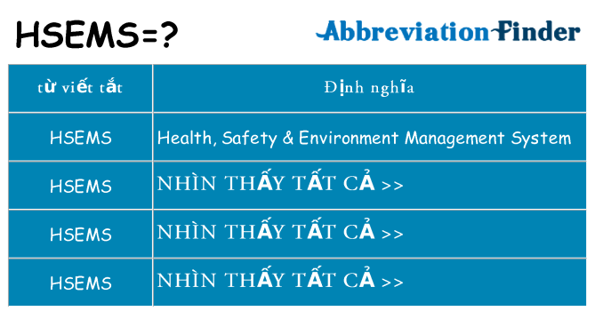 hsems hiện những gì đứng cho