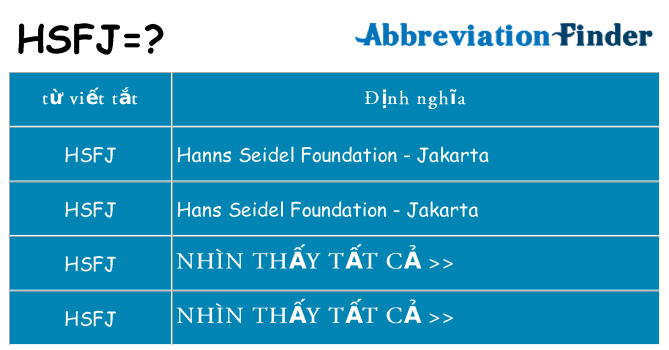 hsfj hiện những gì đứng cho