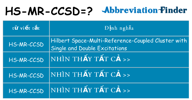 hs-mr-ccsd hiện những gì đứng cho