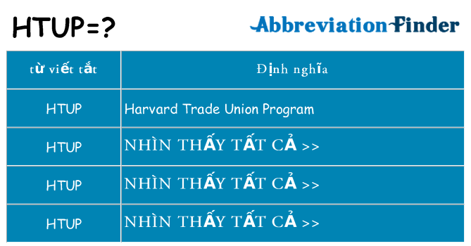 htup hiện những gì đứng cho