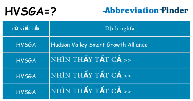 hvsga hiện những gì đứng cho