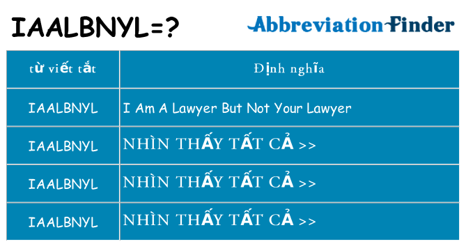 iaalbnyl hiện những gì đứng cho