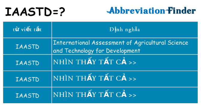 iaastd hiện những gì đứng cho